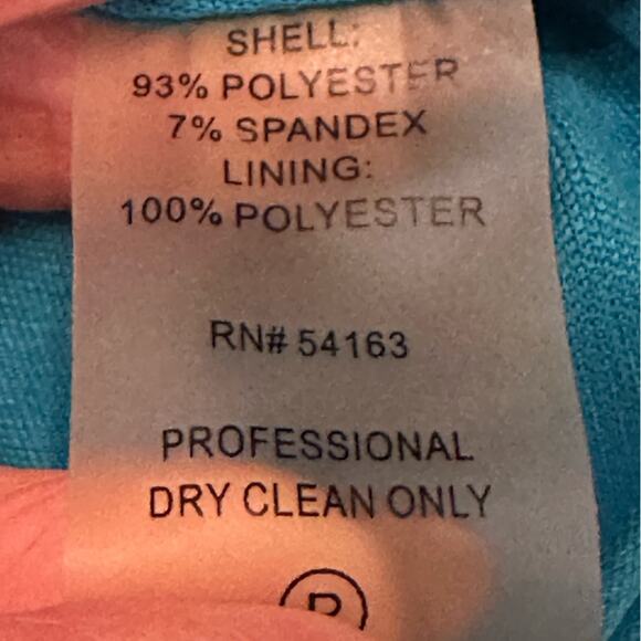 Calvin Klein turquoise pleated bodice scuba dress Size 8 NEW - Picture 9 of 10